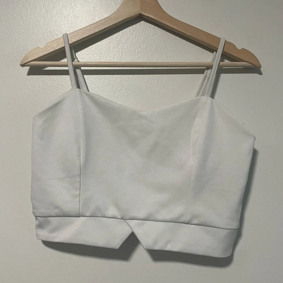 Women’s White Camisole Corset Top with Back Zip Closure -  XL - Picture 2 of 8